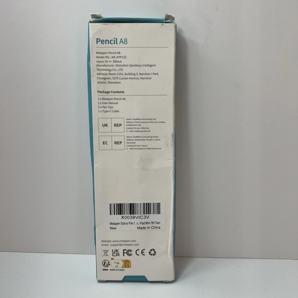 Metapen Pencil A8 Stylus Pen for Apple iPad White NEW Tilt Sensitive Fast Charge - Picture 2 of 7